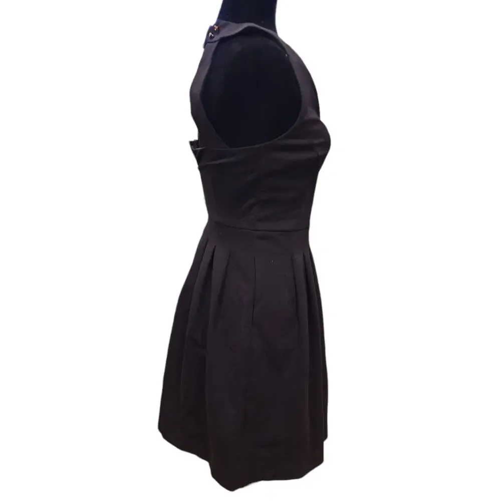 Banana Republic Black Cutout Back Dress Size 0 - Picture 4 of 8
